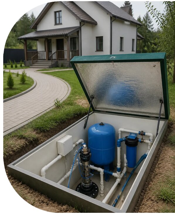 Автономное водоснабжение дома в Вологде от 154080 р. | АПаруса-Вгд